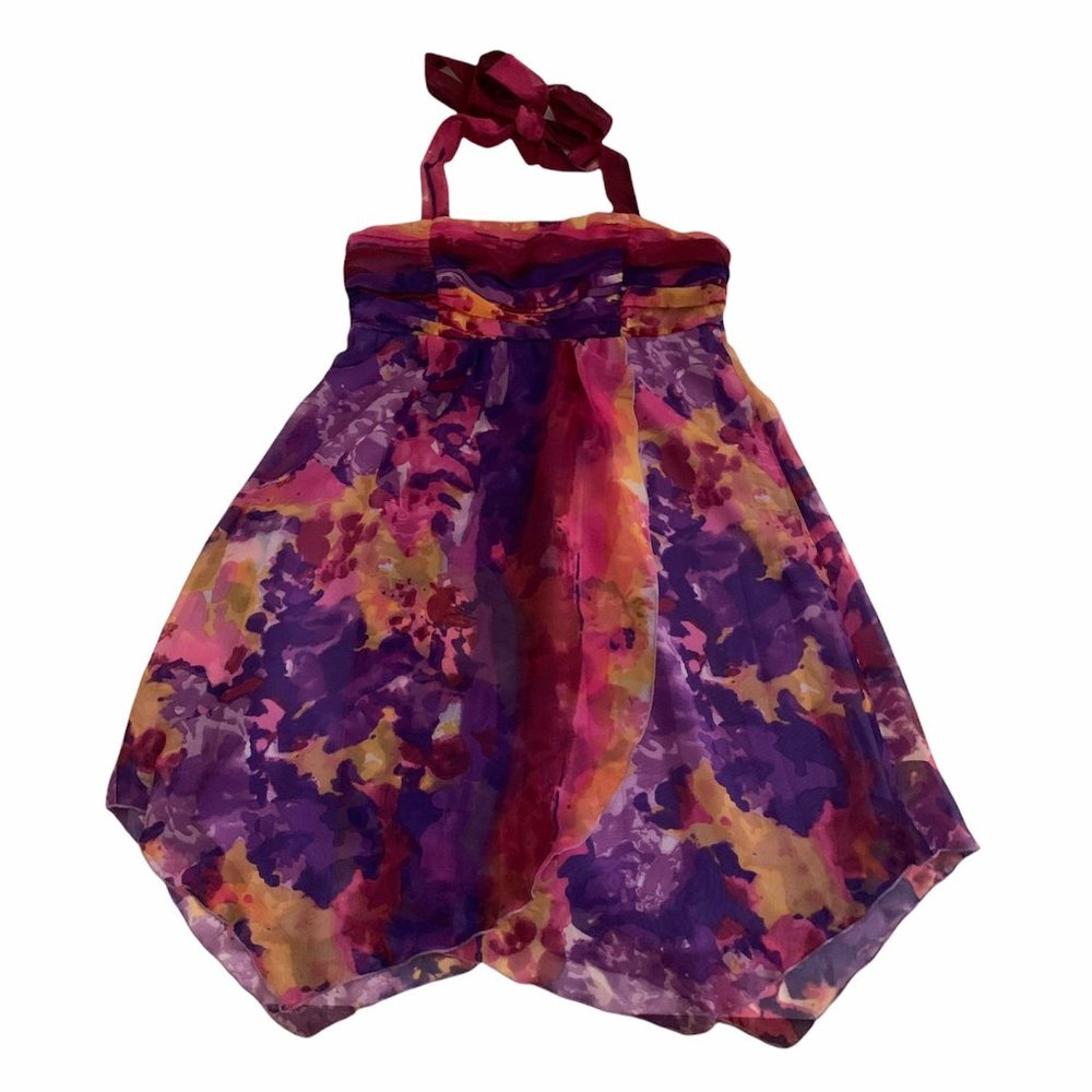 Johnny Martin Purple Halter Top Dress